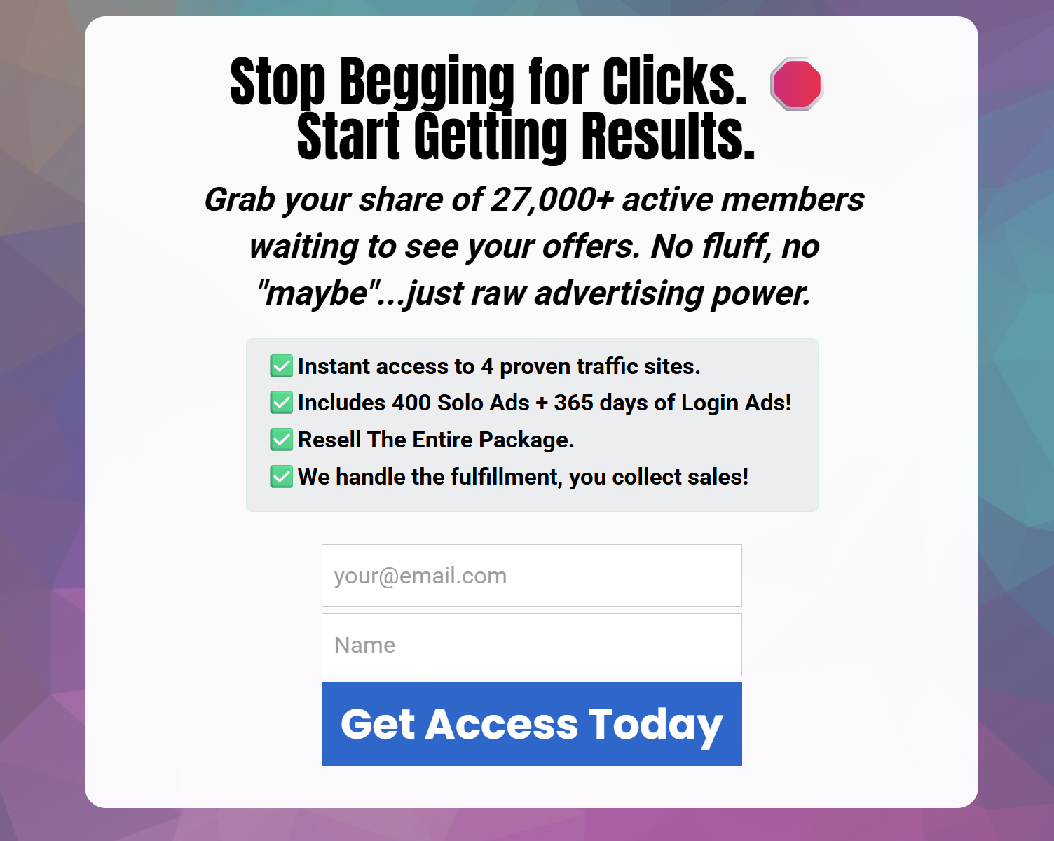 LeadsLeap Squeeze Page Preview