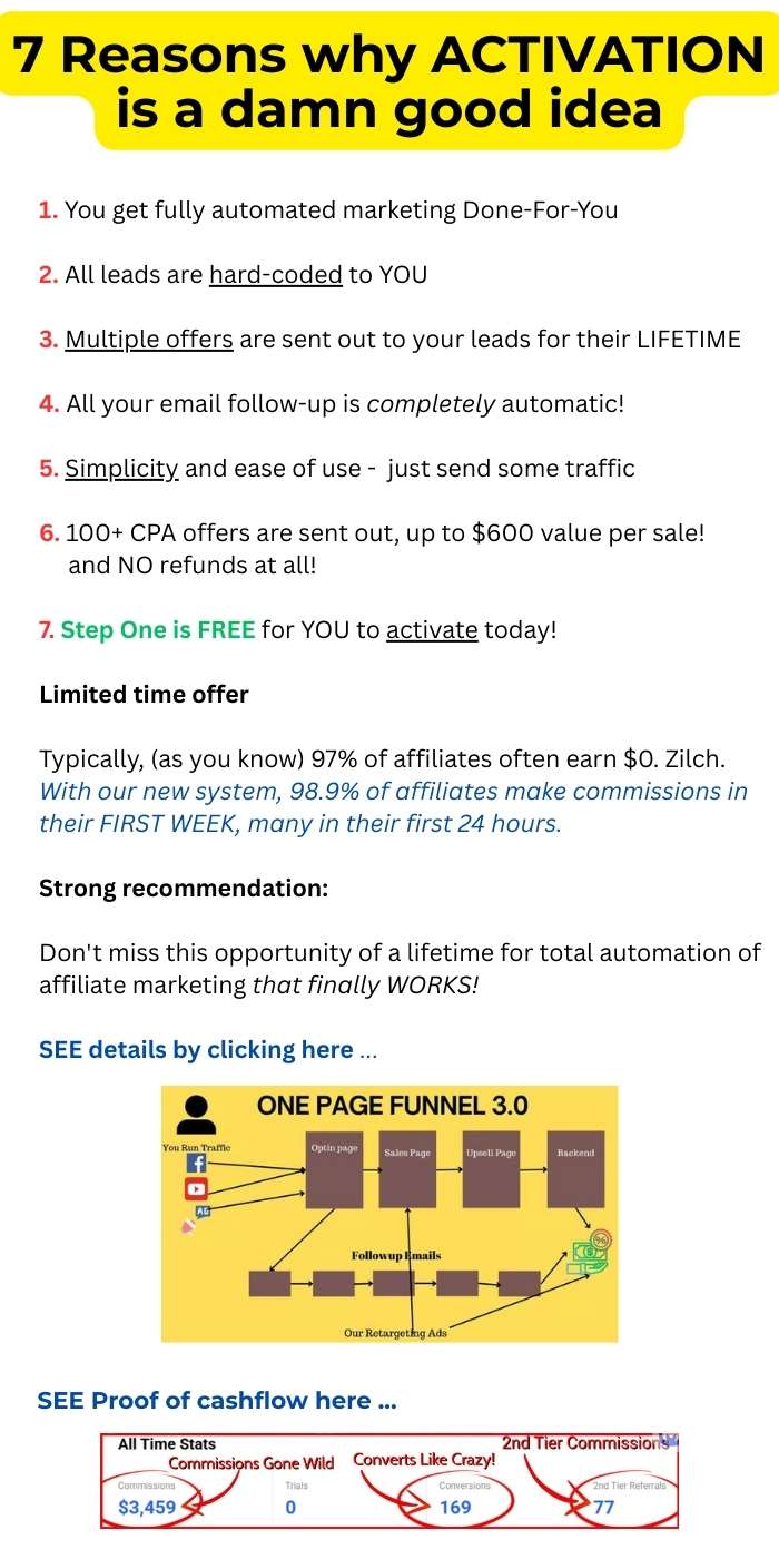 Diagram shows the One Page Funnel system design. A business that is suggested and recommended for OFW extra income searchers wanting to avoid the cycle of OFW loan in The Philippines