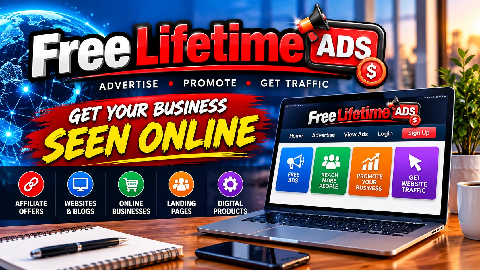 FreeLifetimeAds.com: The Advertising Platform I Created for Online Marketers