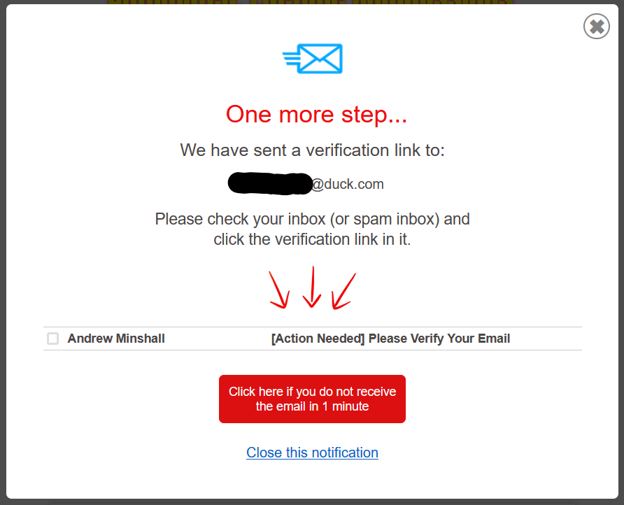 welcome email
