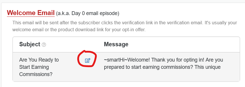 LeadsLeap welcome email editor interface