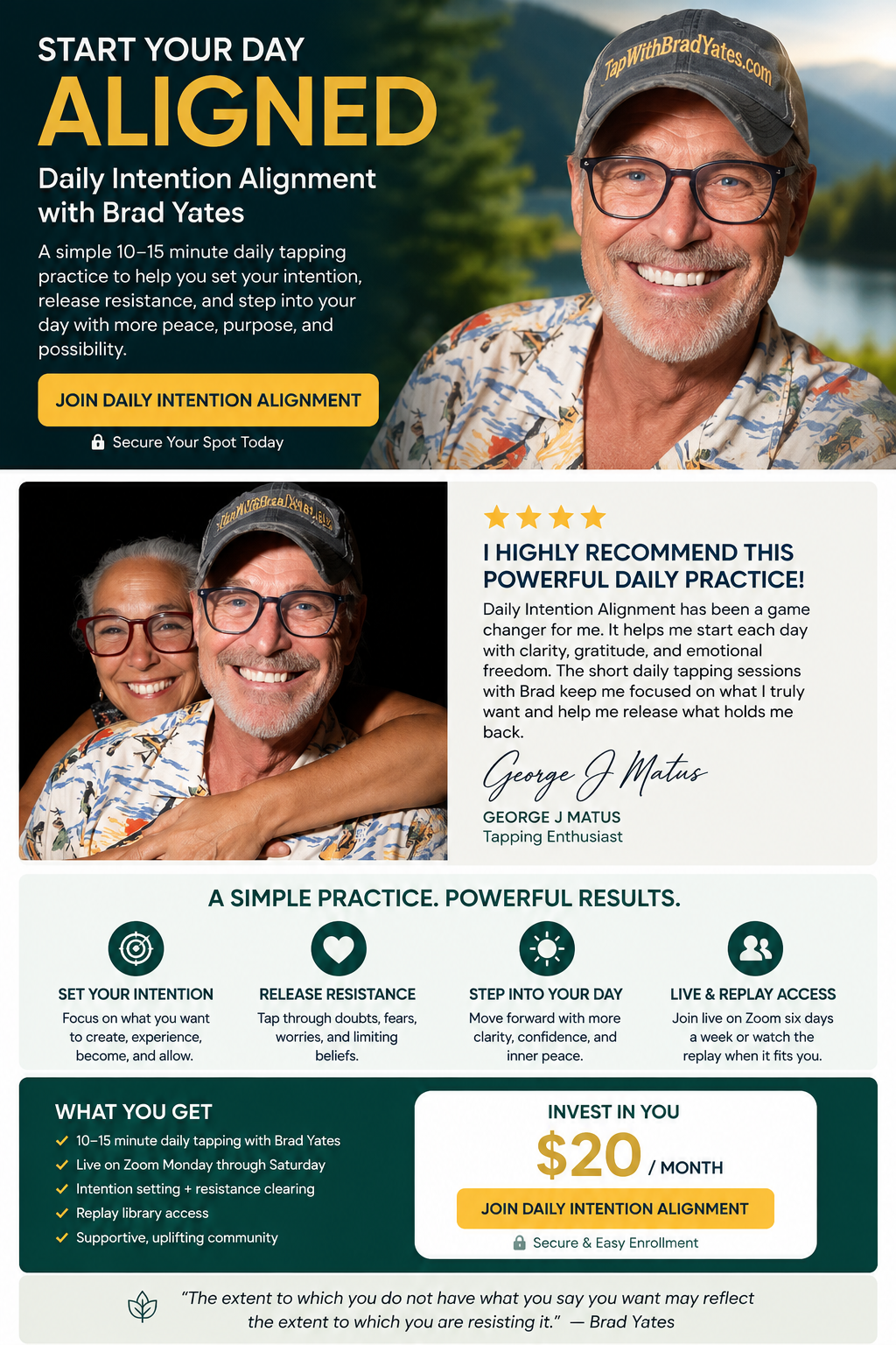 George J Matus Recommends Daily Intention Alignment
