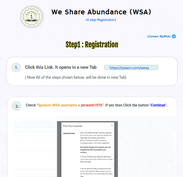 Step 1: Open WSA Task area
